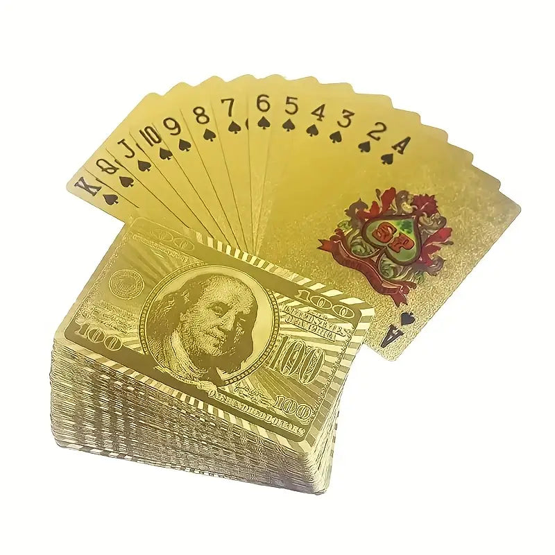 24K Gold Foil Waterproof Poker Deck