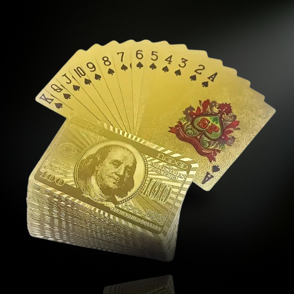 24K Gold Foil Waterproof Poker Deck