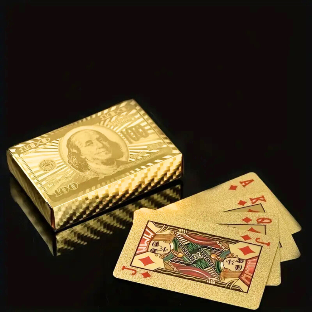 24K Gold Foil Waterproof Poker Deck