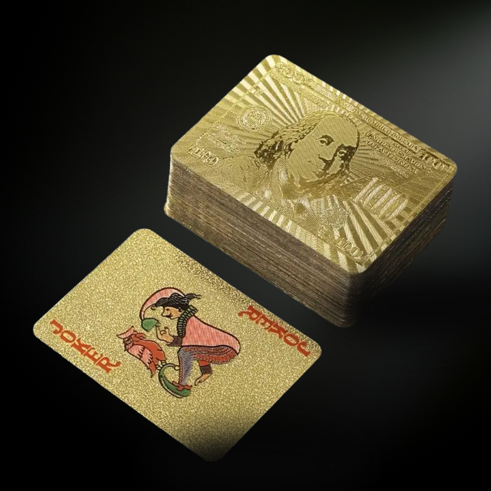 24K Gold Foil Waterproof Poker Deck
