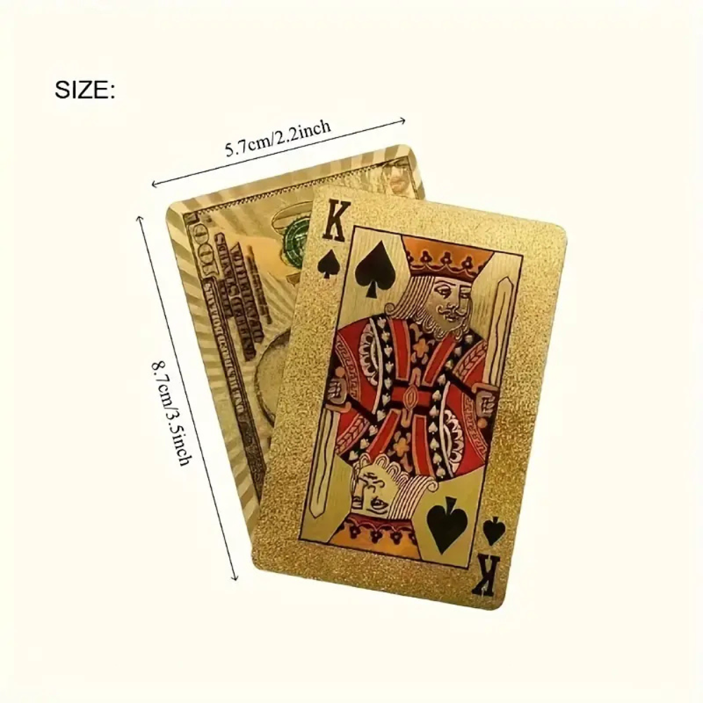 24K Gold Foil Waterproof Poker Deck