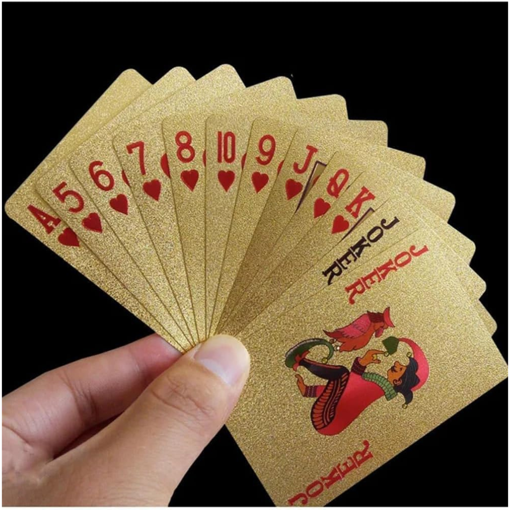 24K Gold Foil Waterproof Poker Deck