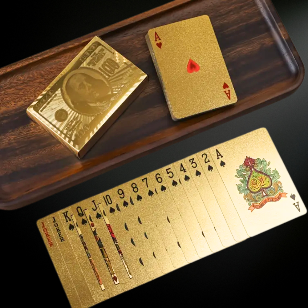 24K Gold Foil Waterproof Poker Deck