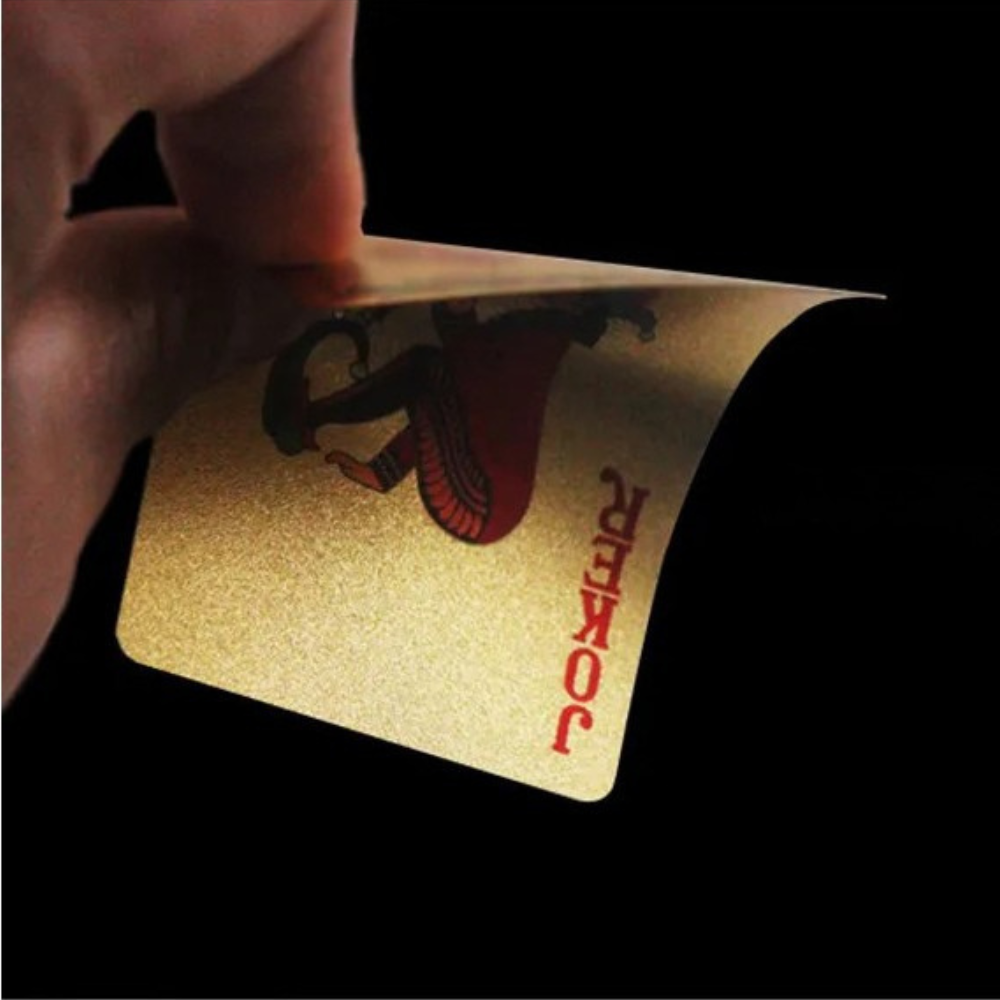 24K Gold Foil Waterproof Poker Deck