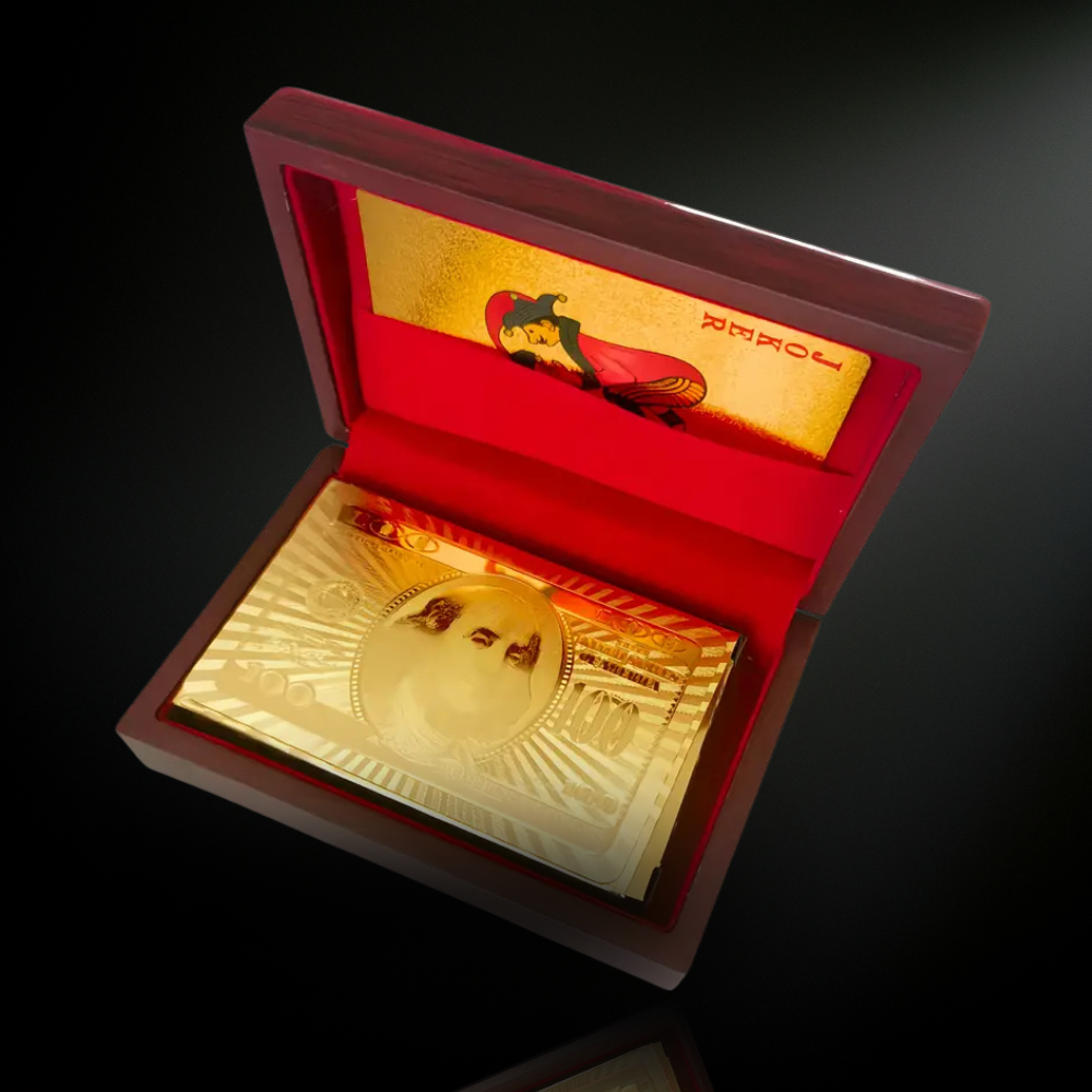 24K Gold Foil Waterproof Poker Deck