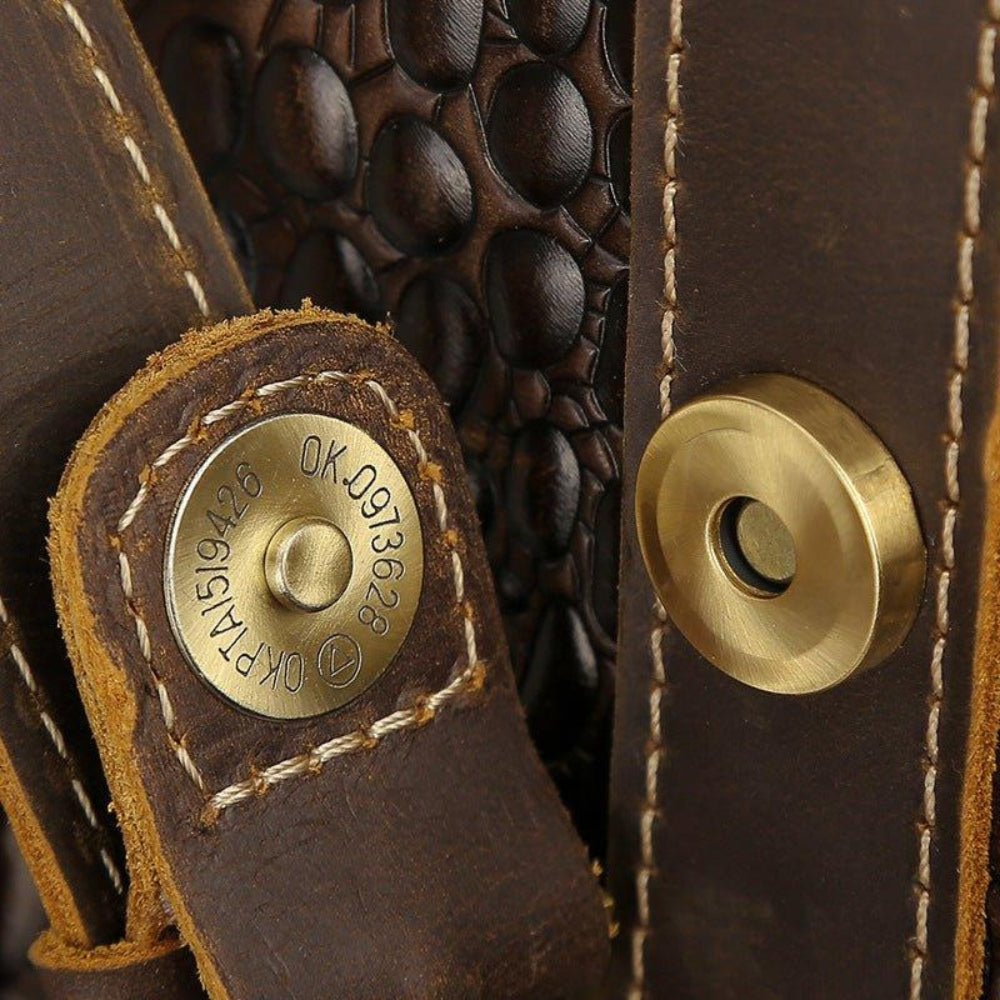 Men’s Crocodile Cowhide Travel Bag