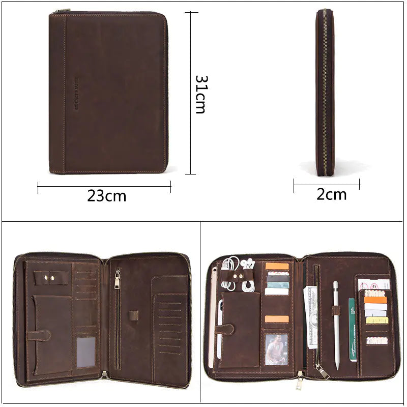 Vintage Italian Crazy Horse Leather iPad 10.5 Case