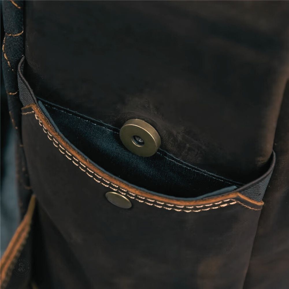 Full Grain Leather Laptop Backpack – 15.6 Inch Travel Rucksack