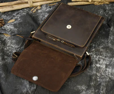 Men's Vintage Crazy Horse Leather iPad Bag